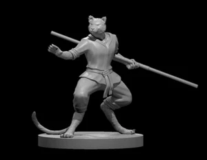 Tabaxi Female Monk 2 para D&D Dungeons and Dragons Pathfinder DND Mini - Imagen 1 de 1