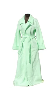 VINTAGE 70's 80's Miss Elaine Green Belt / Tie Long Robe Sz L NWT - Picture 1 of 3