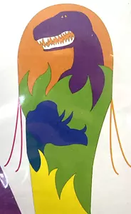 Vintage DINOSAUR Kite 18 Foot Nylon Dragon Kite # 15244 Ripstop Nylon 90s Go Fly - Picture 1 of 12