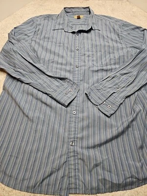 Sonoma Men's Blue Striped Long Sleeve Dress Shirt Size XL - Image 1 of 4