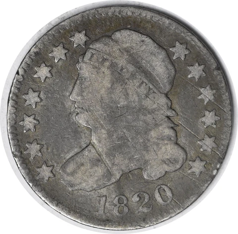 1820 Bust Silver Dime STATESOF VG Uncertified #243 Cover