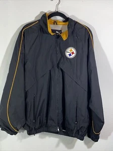 Pittsburgh Steelers Black Puma Jacket Embroidery Size M - Picture 1 of 8