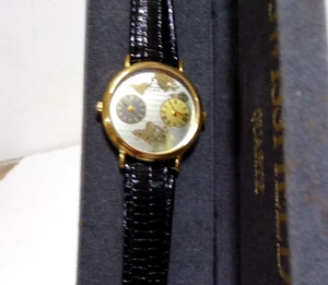 New Moulin Dual Dial Quartz Wrist Watch With 2 Individual Adjustable Watchworks - Picture 1 of 3