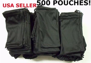 Cheap Bulk Lot 500 Black Micro Fiber Sunglasses Carrying Pouch Case Bag Sleeve - Picture 1 of 4