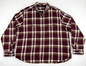 Camicia Nautica Flanella Uomo 2XL Multicolore Plaid 100% Cotone Tasche Bottoni - Foto 1 di 10