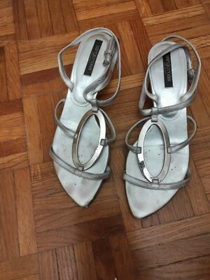 Sergio Rossi sandali pelle vernice argento n 36 Vintage - Immagine 1 di 4