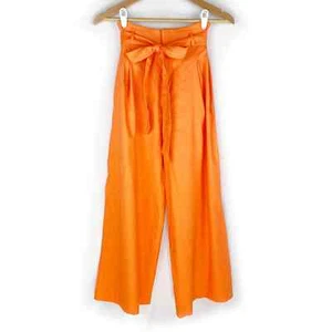 Alice + Olivia Steffie Culotte Pants Womens Wide Leg Monarch Orange NWT Size 0 - Picture 1 of 9