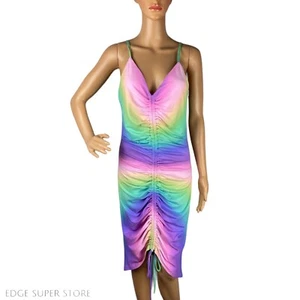 Fashion Nova On a Wavelength Plunging Ruched Bodycon Mini Dress Size XLarge - Picture 1 of 5