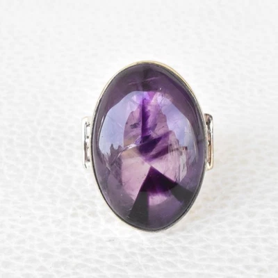 STAR AMETHYST NATURAL GEMSTONE 925 STERLING SILVER HANDMADE JEWELRY RING 3 TO 12 - Image 1 of 4