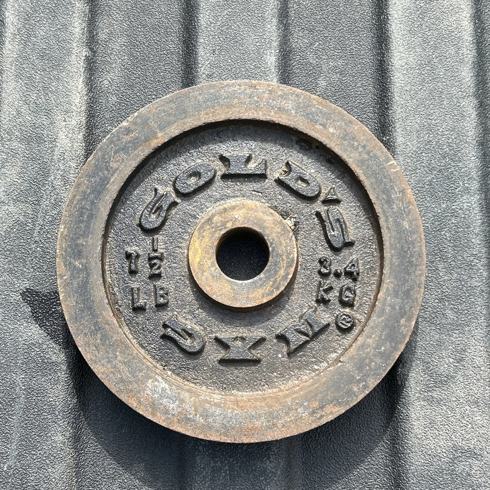 Placa de ginástica Golds peso substituição única 7,5 lb-3,4 kg padrão 1" - Imagem 1 de 1