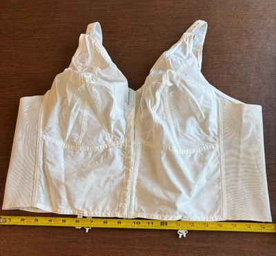 1950s Vintage BULLET Long-Line BRA Bustier Top Pointy Corset Garter Cotton 48D - Image 1 of 4