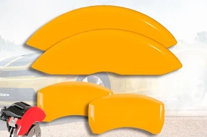 2021-2024 Jeep Grand Cherokee Front + Rear Yellow MGP Brake Caliper Covers Solid - Picture 1 of 10