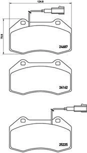 Brake Pad Set, Disc Brake BREMBO P23139 - Image 1 of 2