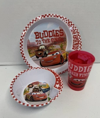 Zak! Juego de platos, cuencos y tazas Lightning McQueen & Mater Buddies Disney Cars Foto 1 de 4