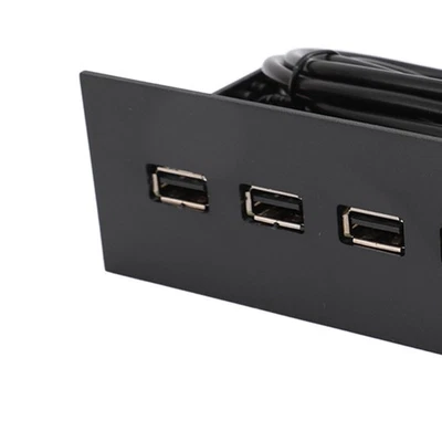 USB Front Panel Hub 5.25in 4 Ports High Speed Stable Plug And Play Optical D NEW - Bild 1 von 4