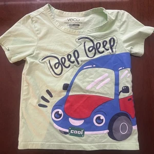 Veco Children’s Shirt, Size 8 “Beep Beep” Green,Never Worn - Picture 1 of 5