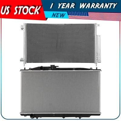 Radiator and AC Condenser Kit For 2003 2004 2005 2006 2007 Honda Accord - Image 1 of 4