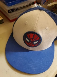 Marvel Studios Child's Spiderman Snapback  Hat Cap Blue Whire Pre-owned  - Bild 1 von 9
