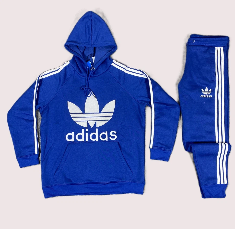 Adidas Tracksuit Set Men's Trefoil Hoodie and Bottoms - Image 1 of 1