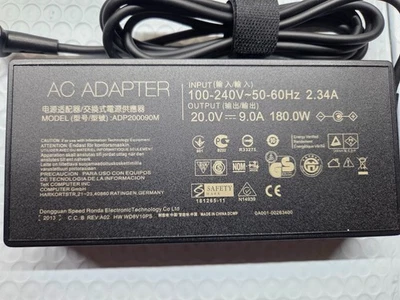 Zephyrus Charger for ASUS Gaming Laptop - ADP200090M - 180W - 240V - Black - NEW - Image 1 of 3