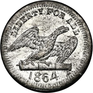 Milwaukee Wisconsin Bürgerkrieg Medaille C E Graff R9 WEISSMETALL NGC MS66 Ex Hetrich - Bild 1 von 4