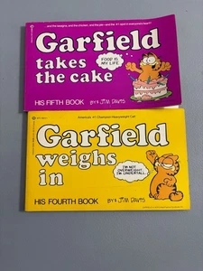 Vintage Garfield Books #4 & 5 Jim Davis - Picture 1 of 2