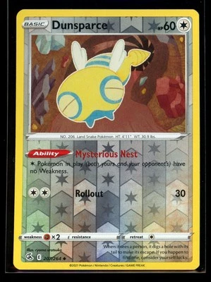 2021 Sword & Shield - Fusion Strike Dunsparce Reverse Holo #207 Pokemon Card - Image 1 of 2