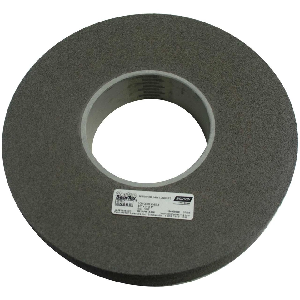 Norton 66261055265 12x2x5" Bear-Tex Series 1000 SC Non-Woven Convolute Wheels - Image 1 of 1