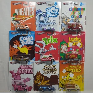 Hot Wheels Pop Culture 2011 General Mills Cereal - RARE COMPLETE SET of 9 - Picture 1 of 2