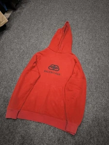 Men's Balenciaga  Red Lock Hoodie Size M  Authentic Casual Wear  - Picture 1 of 17