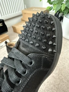 Christian Louboutin Louise Junior Spikes Women’s Sneakers size 37.5 (UK 4.5) - Picture 1 of 9