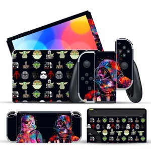 Nintendo Switch OLED Decal Skin Sticker Wrap Cover Protector Star Darth War - Bild 1 von 1