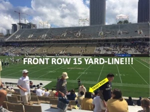 2 TICKETS GEORGIA TECH vs CLEMSON TIGERS 9/13 - FRONT ROW LOWER SIDELINE!!! - Picture 1 of 1