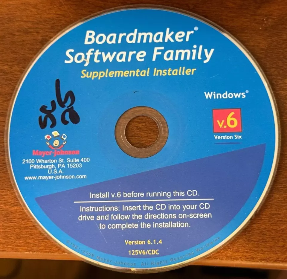 BoardMaker Plus! V.6 Version 6 for Windows [CD-ROM] -SUPPLEMENTAL INSTALLER ONLY - Image 1 of 1