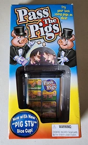 Pass the Pigs Classic Game Winning Moves Dice Kids Party Pig with Case NEW - Picture 1 of 8