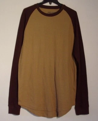 NWT MENS 1XL EVOLUTION XL BROWN KHAKI LONG SLEEVE PULLOVER THERMAL SHIRT #1486 - Image 1 of 4