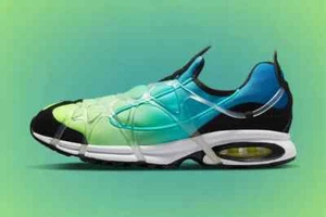 HERREN NIKE AIR KUKINI SE SPORTSCHUHE - ALLE UK-GRÖSSEN - BLAU/SCHWARZ/ZITRONE - DV1902 100 - Bild 1 von 4