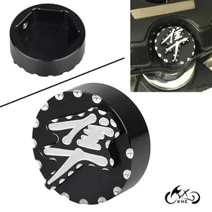 99-2022 Hayabusa Huge 3D Black & Silver Engraved Ball Cut Center Yoke Cover Cap - Picture 1 of 12