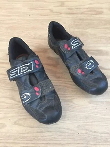 Sidi Size EU 40 Mountain Bike Shoes Black Hook & Loop - Picture 1 of 11