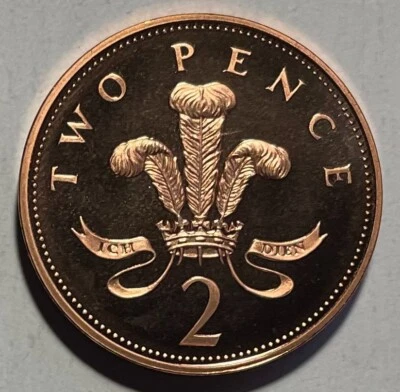 Great Britain 2 Pence 2002 - Ostrich Feathers - Proof - Image 1 of 4