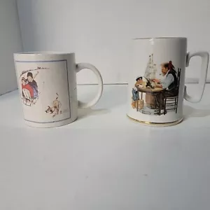 Lotto di 2 tazzine da caffè Norman Rockwell - Foto 1 di 6