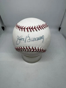 Jim Bunning Signed Autographed Rawlings OML Baseball Leaf - Picture 1 of 3