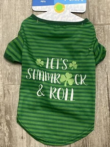 "CAMISA DE DÍA ANIMAL PLANET ST. PATRICKS ""LET'S SHAMROCK & ROLL"" Cachorro/Perro SM - Imagen 1 de 1