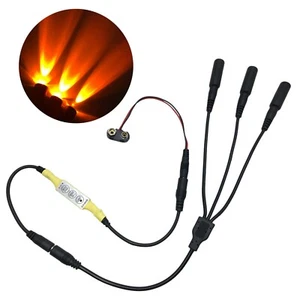 Flame Orange 3 Head Micro Special Effects flicker Light Kit 12v 9v Dc for props - Picture 1 of 4
