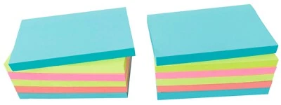 12x Post-it Super Sticky Notes 76x127mm Cosmic Multicoloured Memos Pads - Image 1 of 4