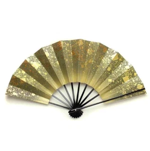Folding Fan Japanese For Dancing Gold Interior blackened bones New Japan F/S - Picture 1 of 1
