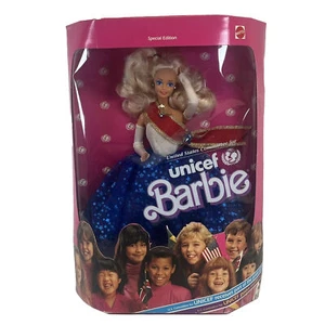 Muñeca Barbie Unicef 1989 edición especial EE. UU. cabello rubio ojos azules - Imagen 1 de 18