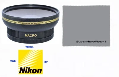 LENTE OJO DE PEZ HD 72 MM + LENTE MACRO PARA RÉFLEX DIGITAL SIN ESPEJO NIKON Z7 CON LENTE 24-70 Foto 1 de 4