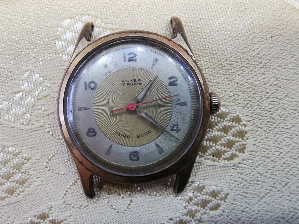   RELOJ HOMBRE ANKER CHAPADO EN ORO VINTAGE HECHO EN SUIZA  Foto 1 de 3
