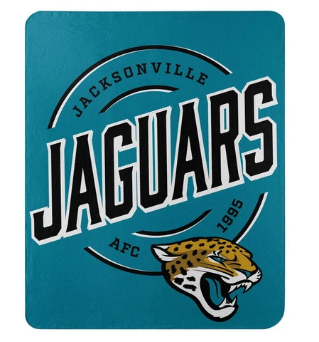 New NFL Jacksonville Jaguars Helmet Logo Soft Fleece Throw Blanket 50" X 60" Cover